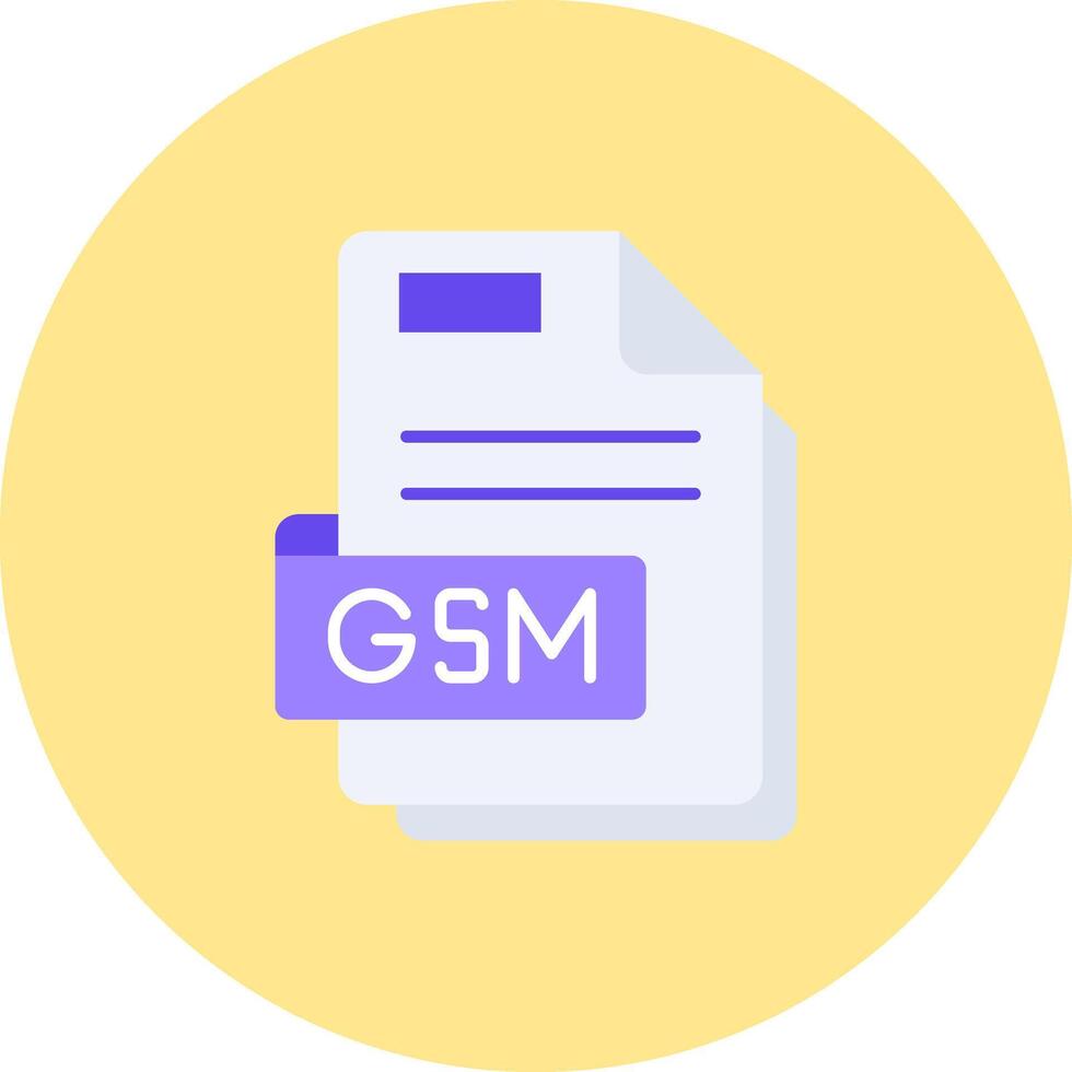 Gsm Flat Circle Icon vector