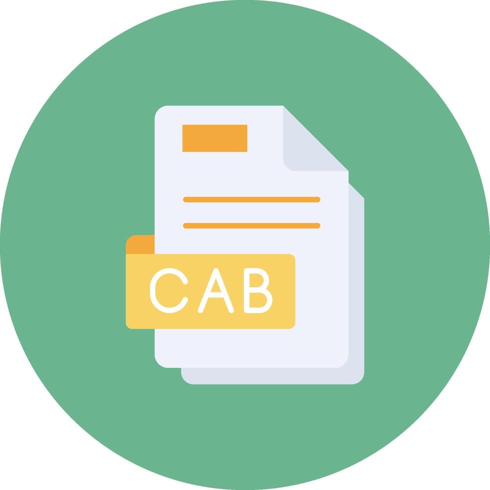 Cab Flat Circle Icon vector