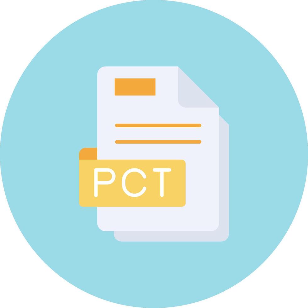 Pct Flat Circle Icon vector