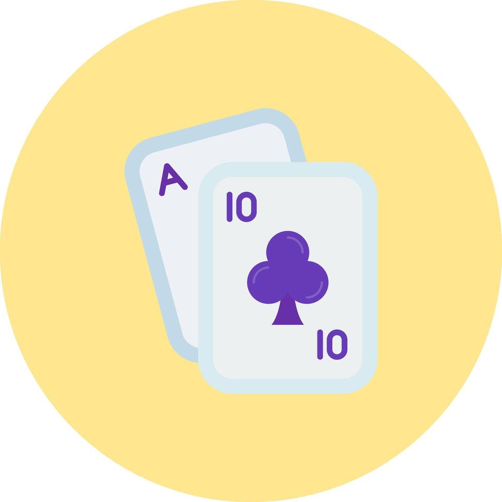 Poker Flat Circle Icon vector
