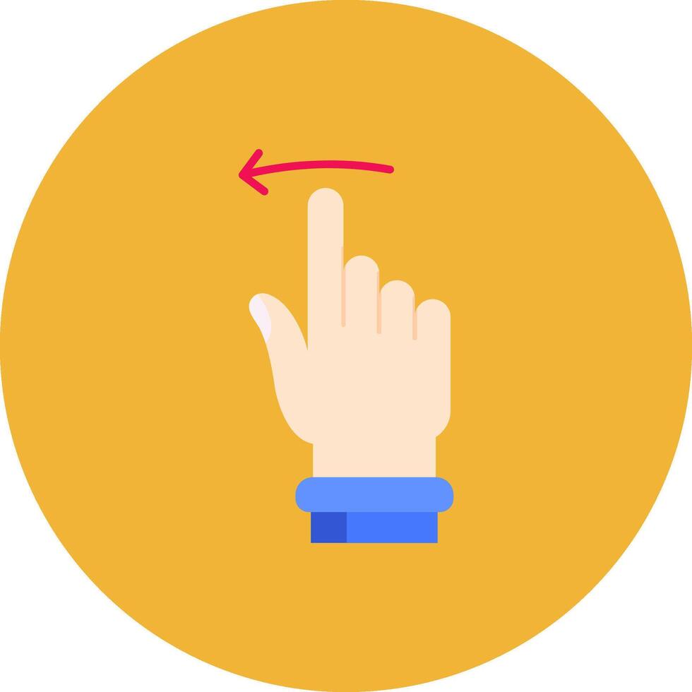 Swipe Left Flat Circle Icon vector