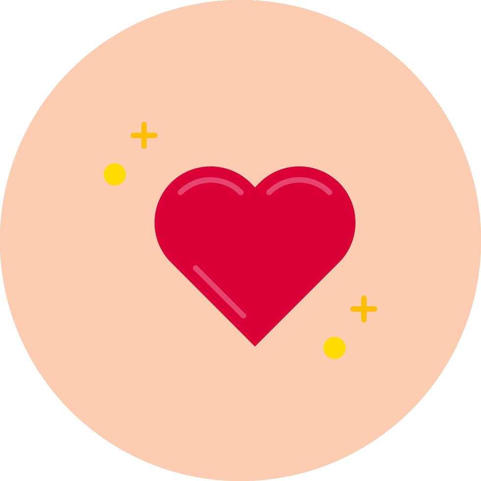 Hearts Flat Circle Icon vector