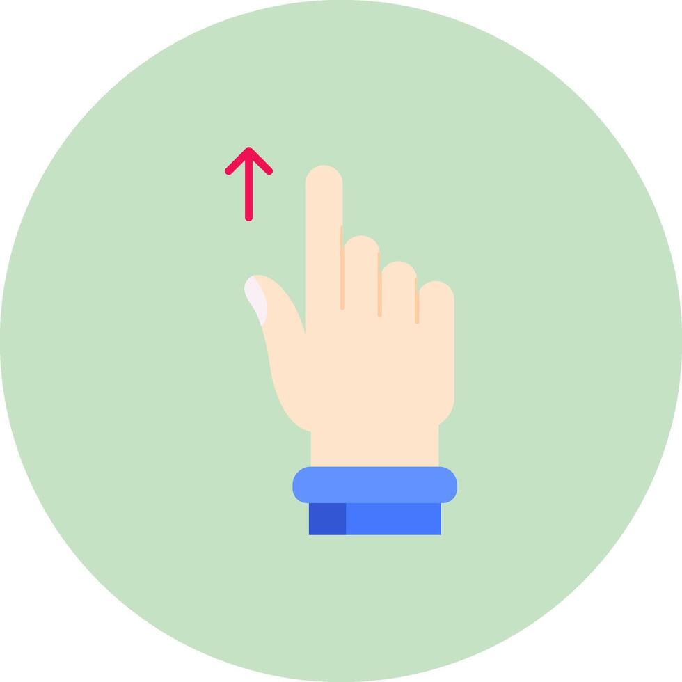 Swipe Up Flat Circle Icon vector