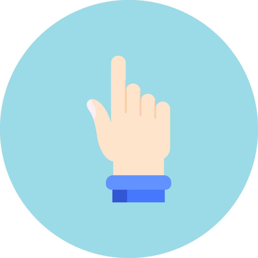 Hand click Flat Circle Icon vector