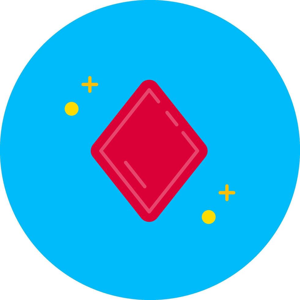 diamantes plano circulo icono vector