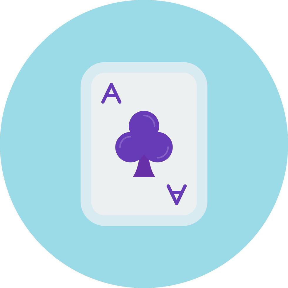 Clubs Flat Circle Icon vector