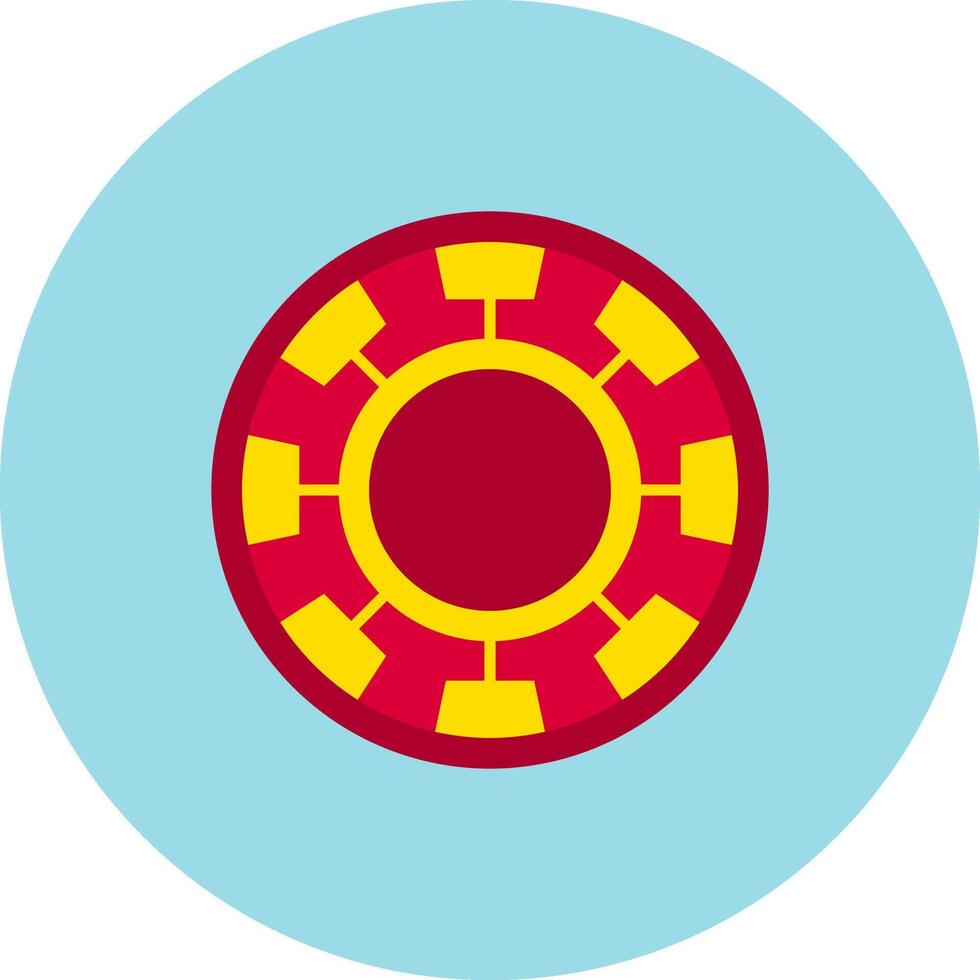 Chip Flat Circle Icon vector
