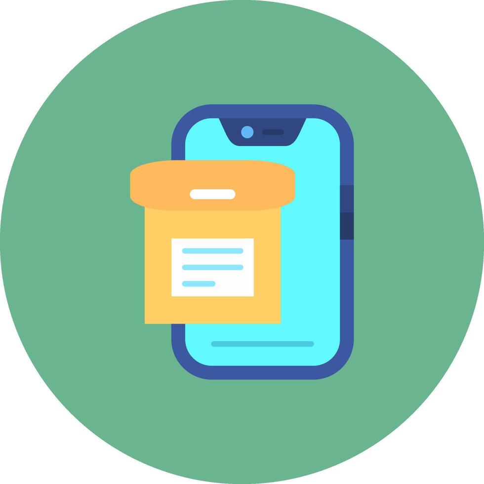 Archive Flat Circle Icon vector