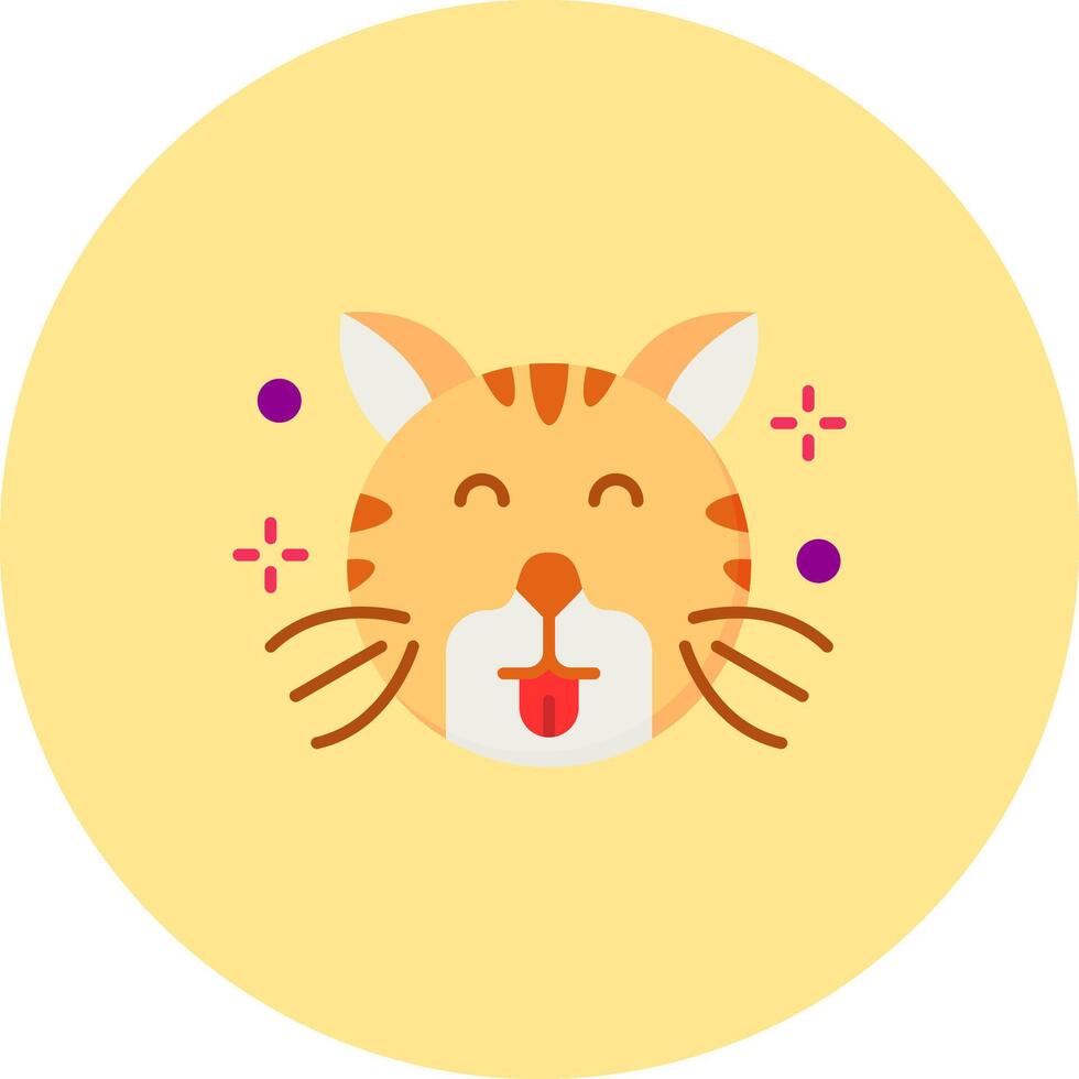Cute Flat Circle Icon vector