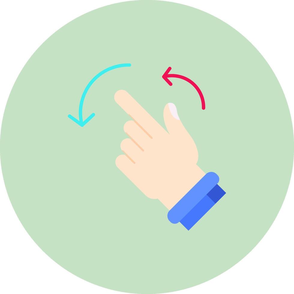 Rotate Left Flat Circle Icon vector