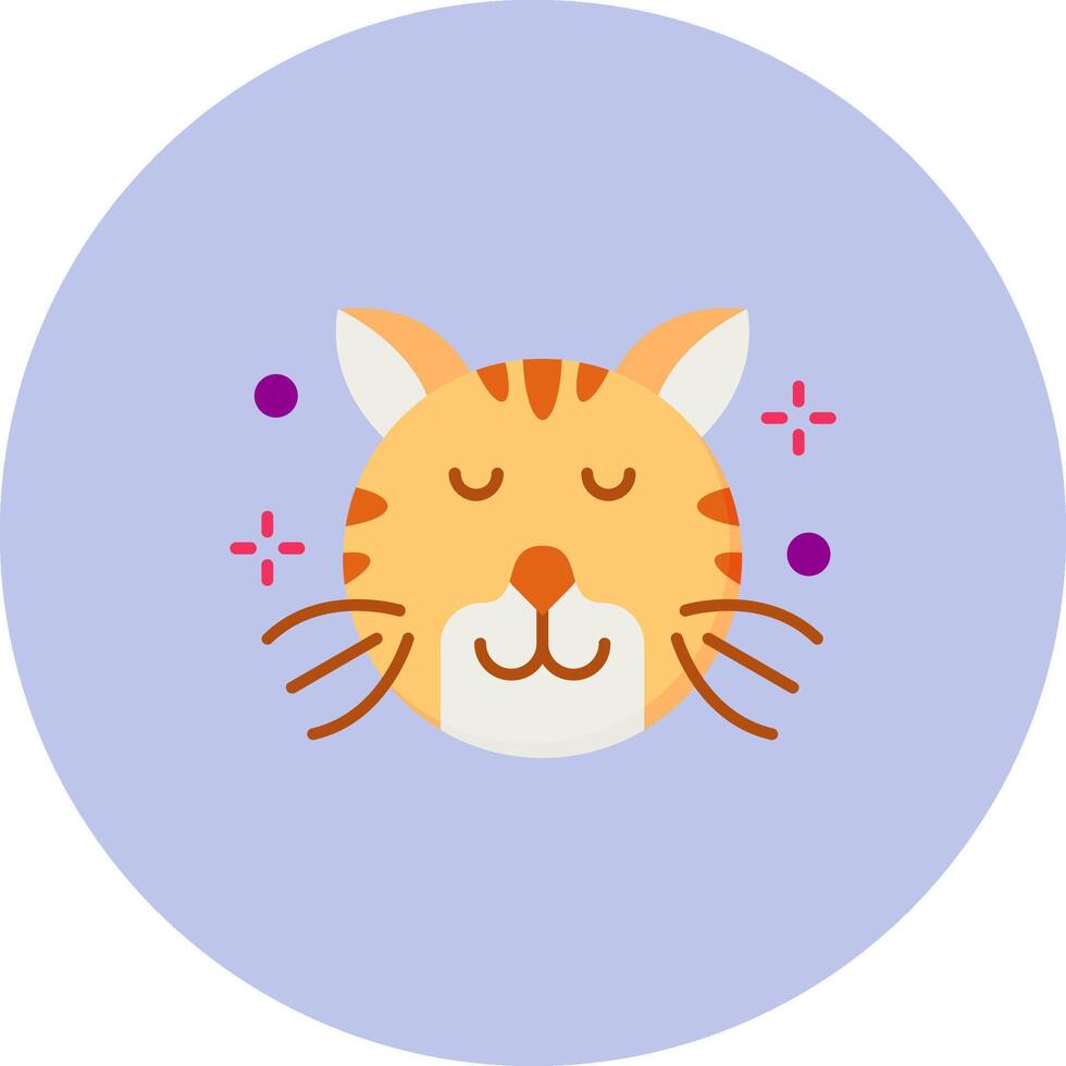 Relieved Flat Circle Icon vector