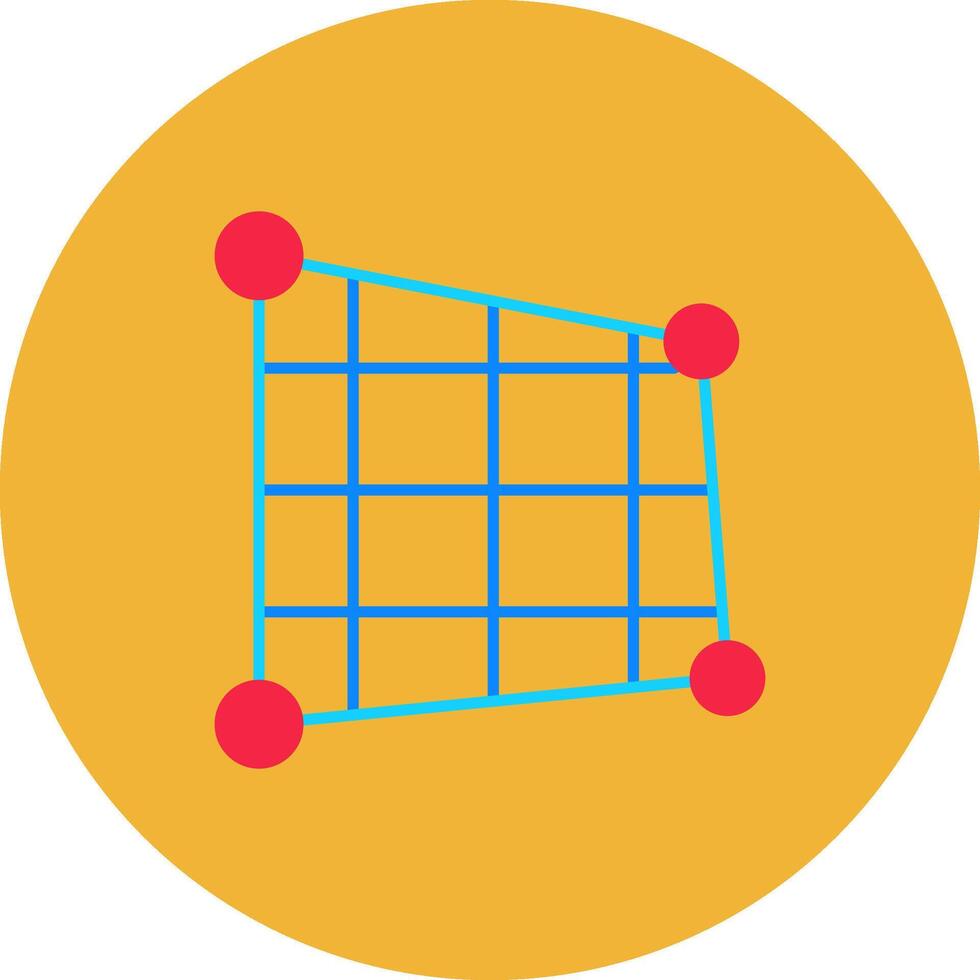 Distort Flat Circle Icon vector