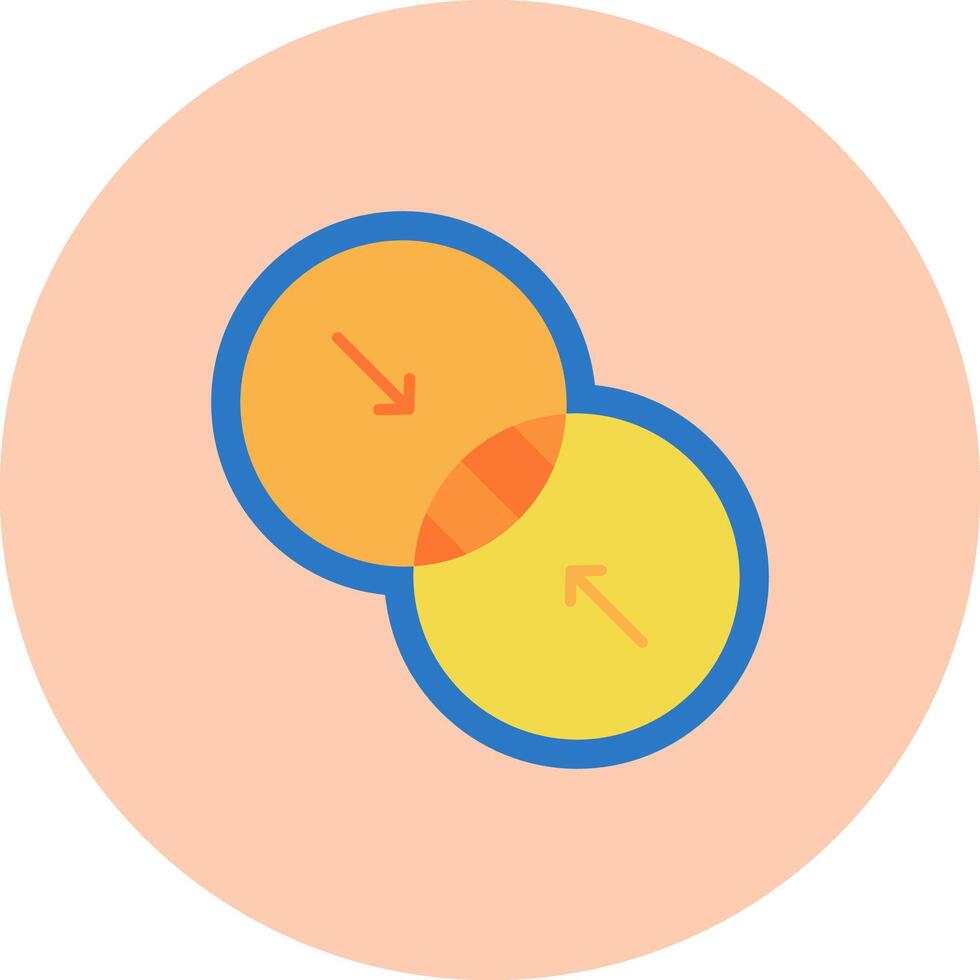 Combine Flat Circle Icon vector