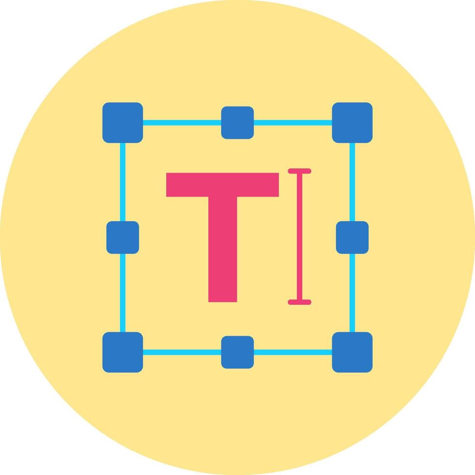 Text Flat Circle Icon vector