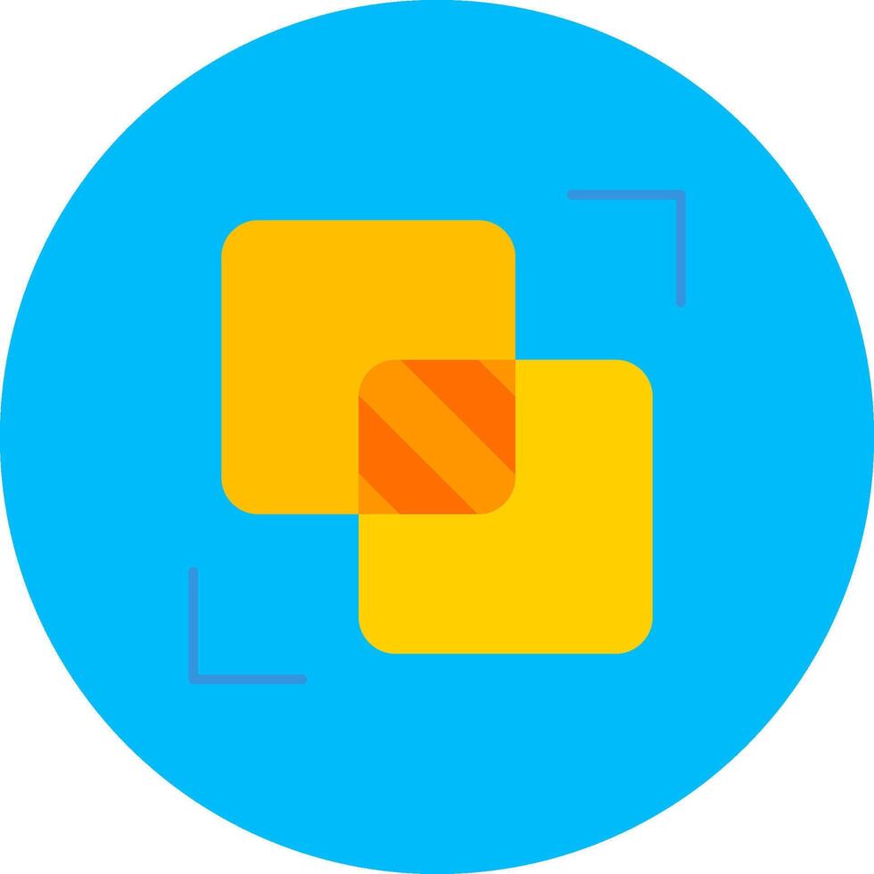 Intersect Flat Circle Icon vector