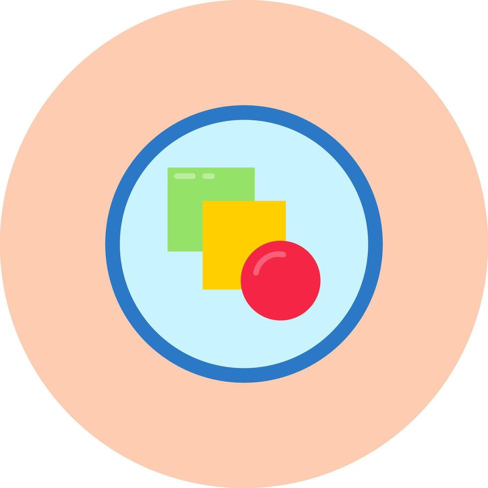 Blend Flat Circle Icon vector