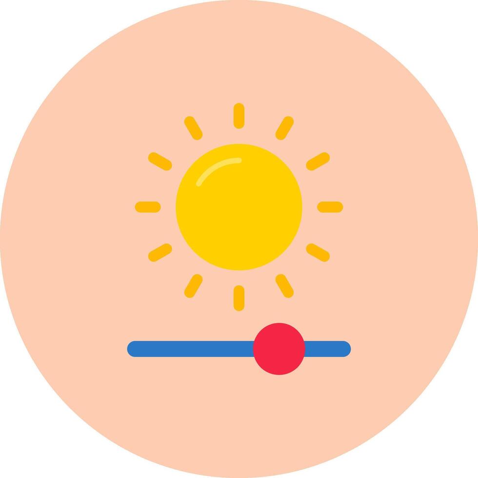 Brightness Flat Circle Icon vector