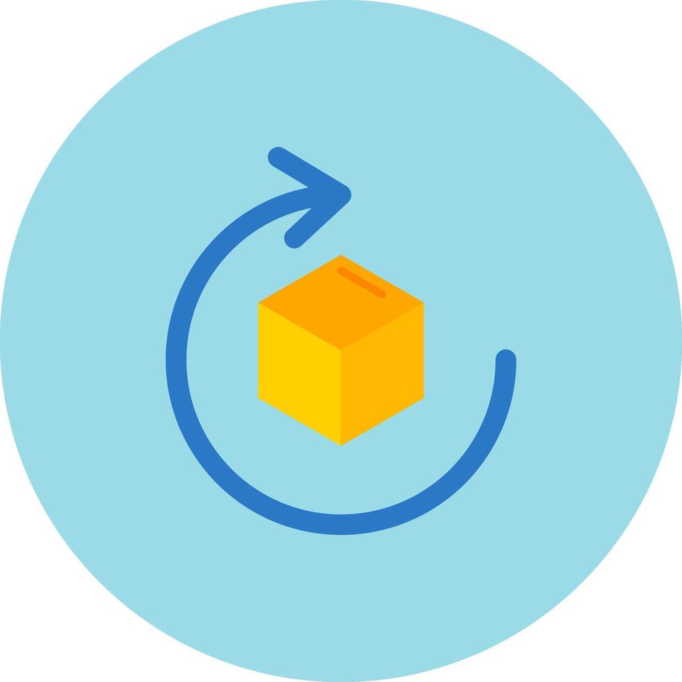 Rotate Flat Circle Icon vector