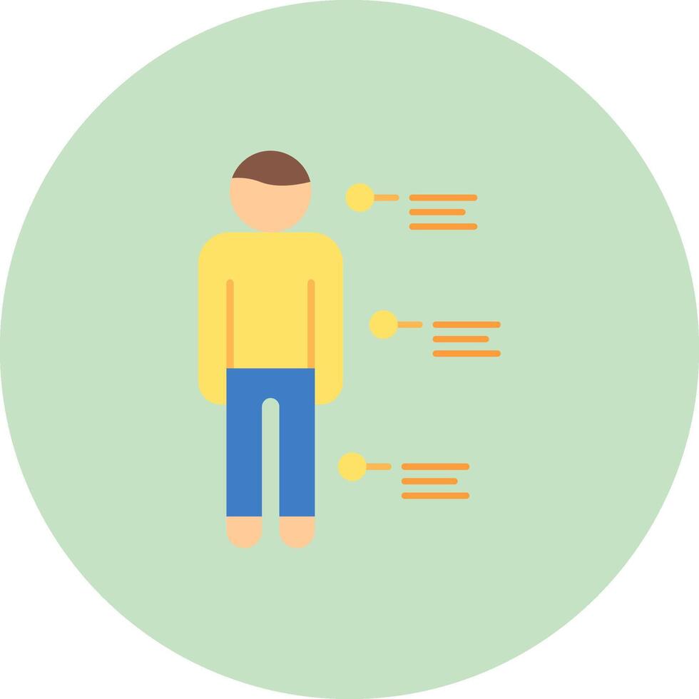 Person Flat Circle Icon vector