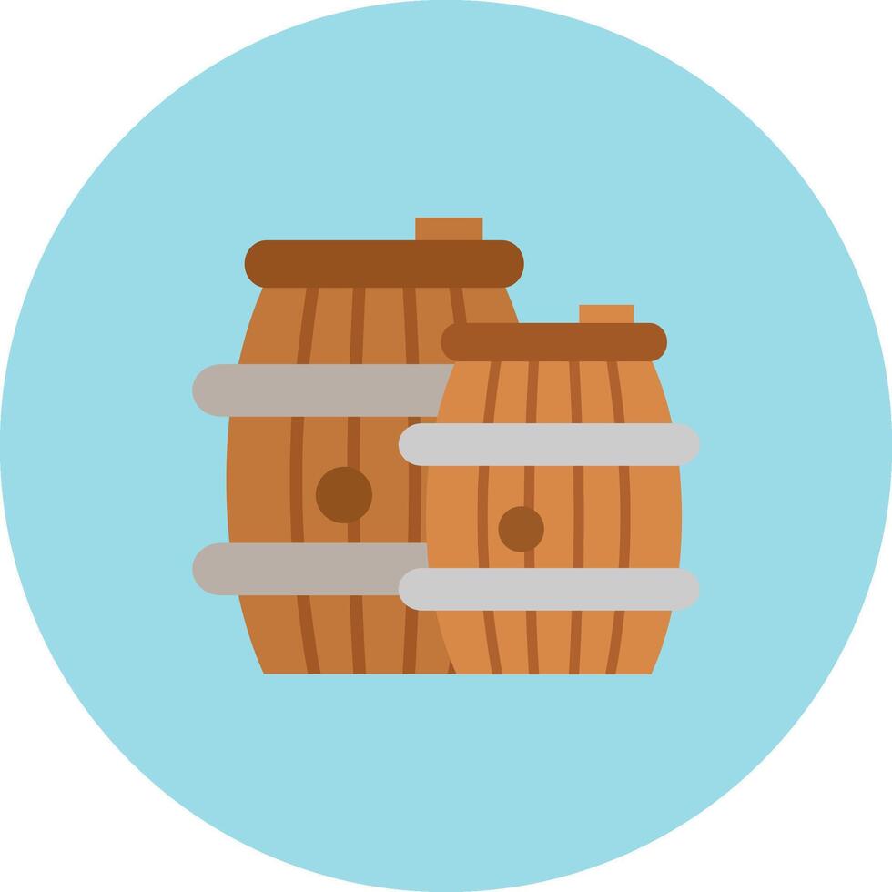 Barrel Flat Circle Icon vector
