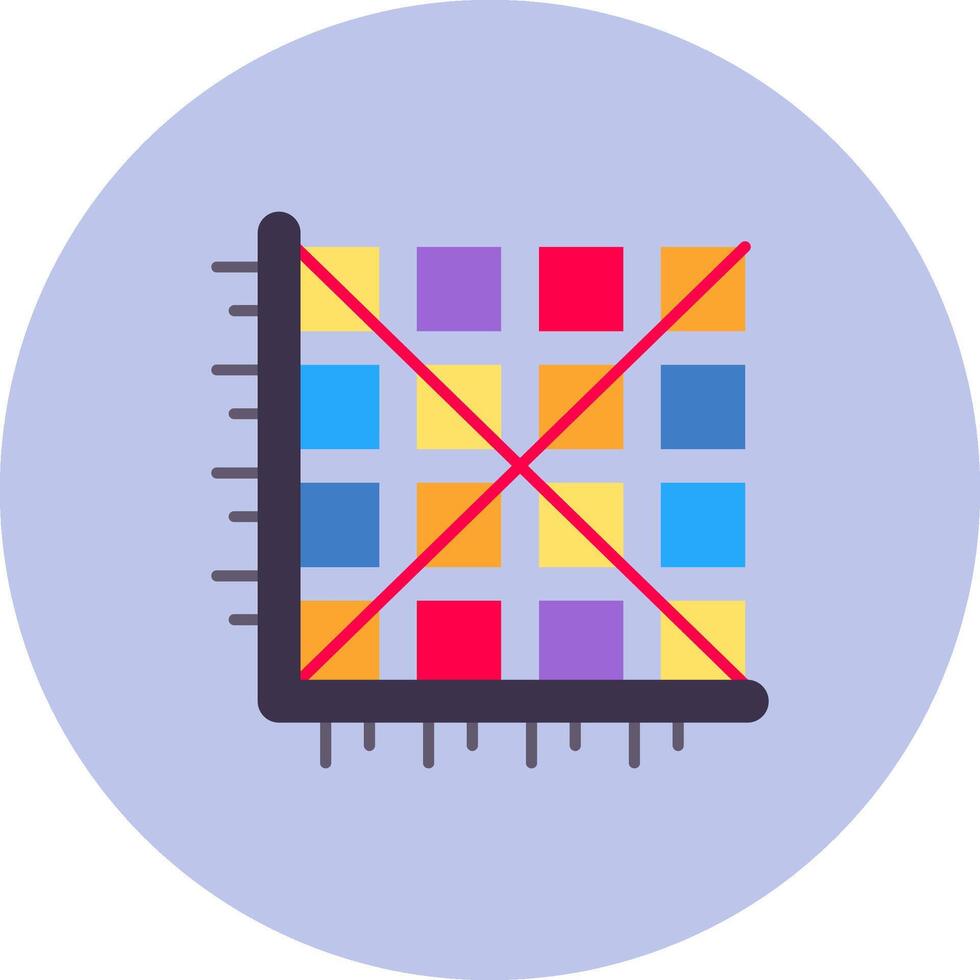 Matrix Flat Circle Icon vector