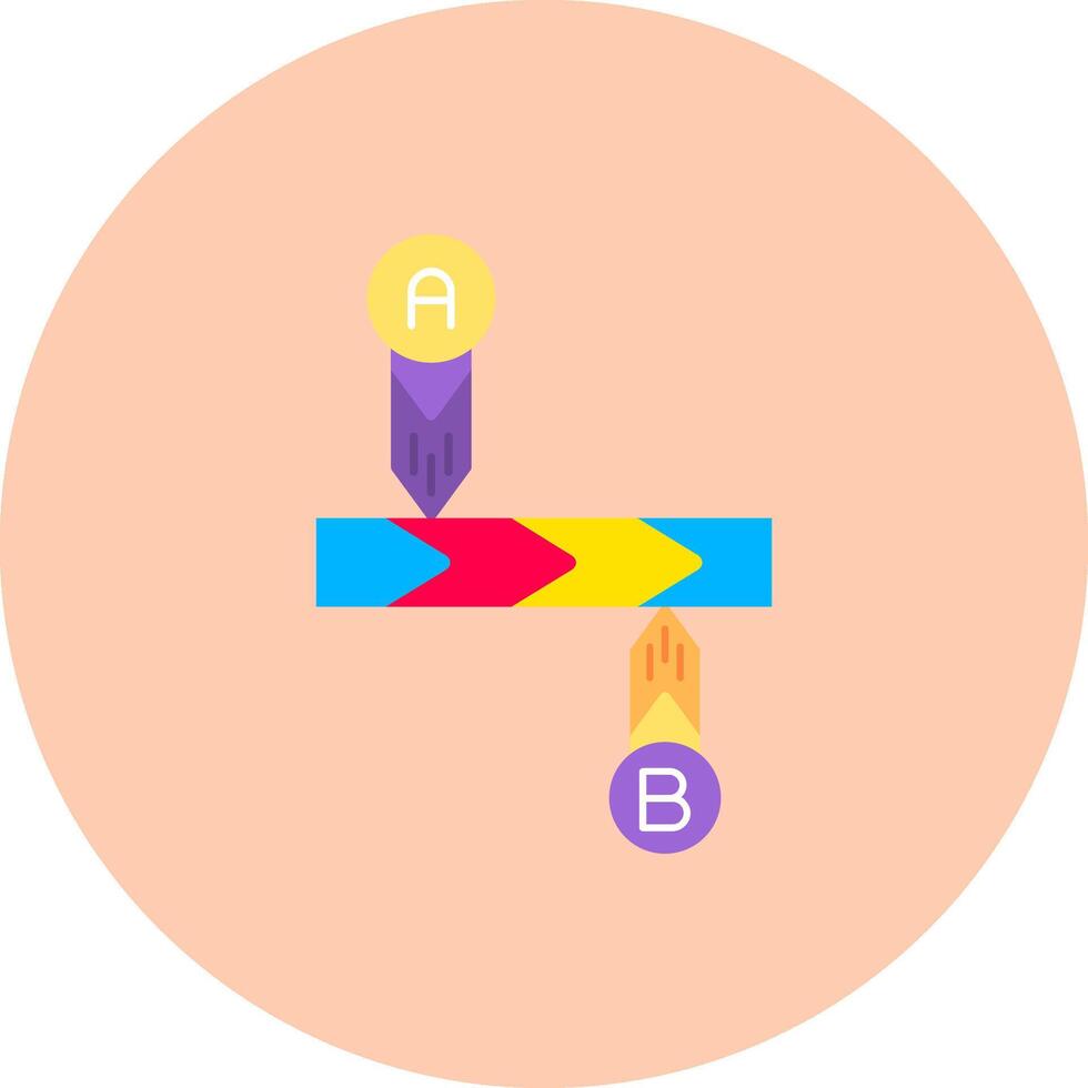 Timeline Flat Circle Icon vector