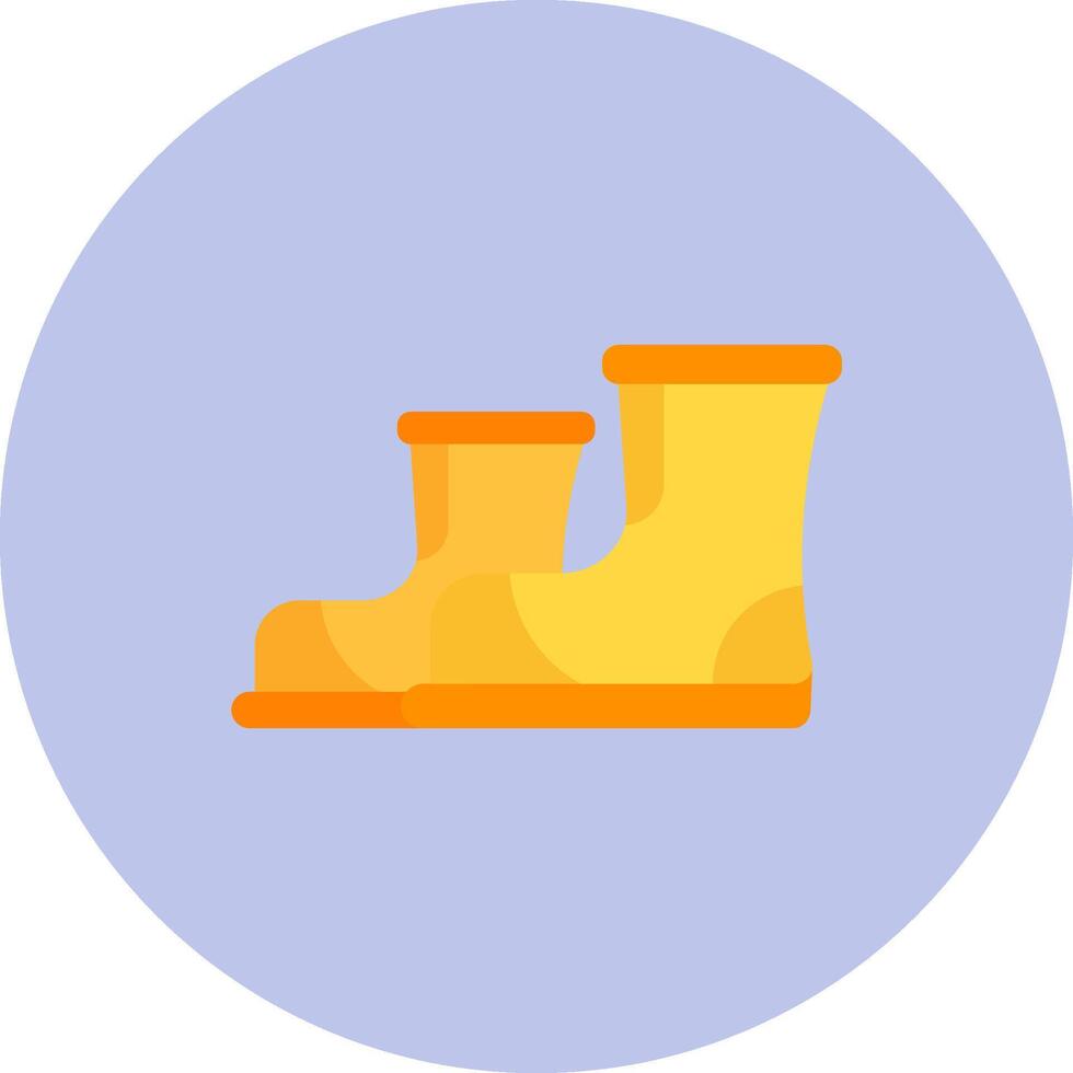 Boots Flat Circle Icon vector