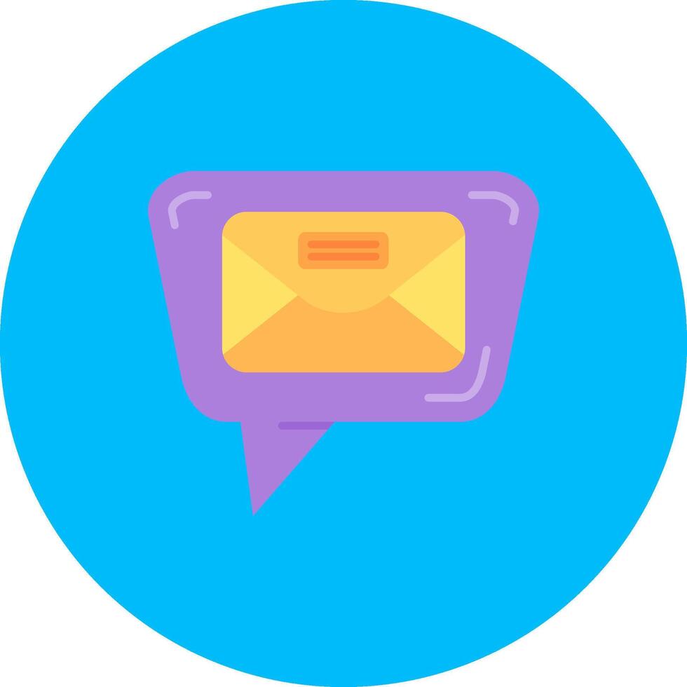 Mail Flat Circle Icon vector