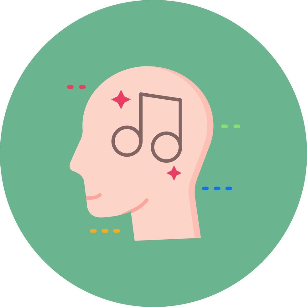 Music Flat Circle Icon vector