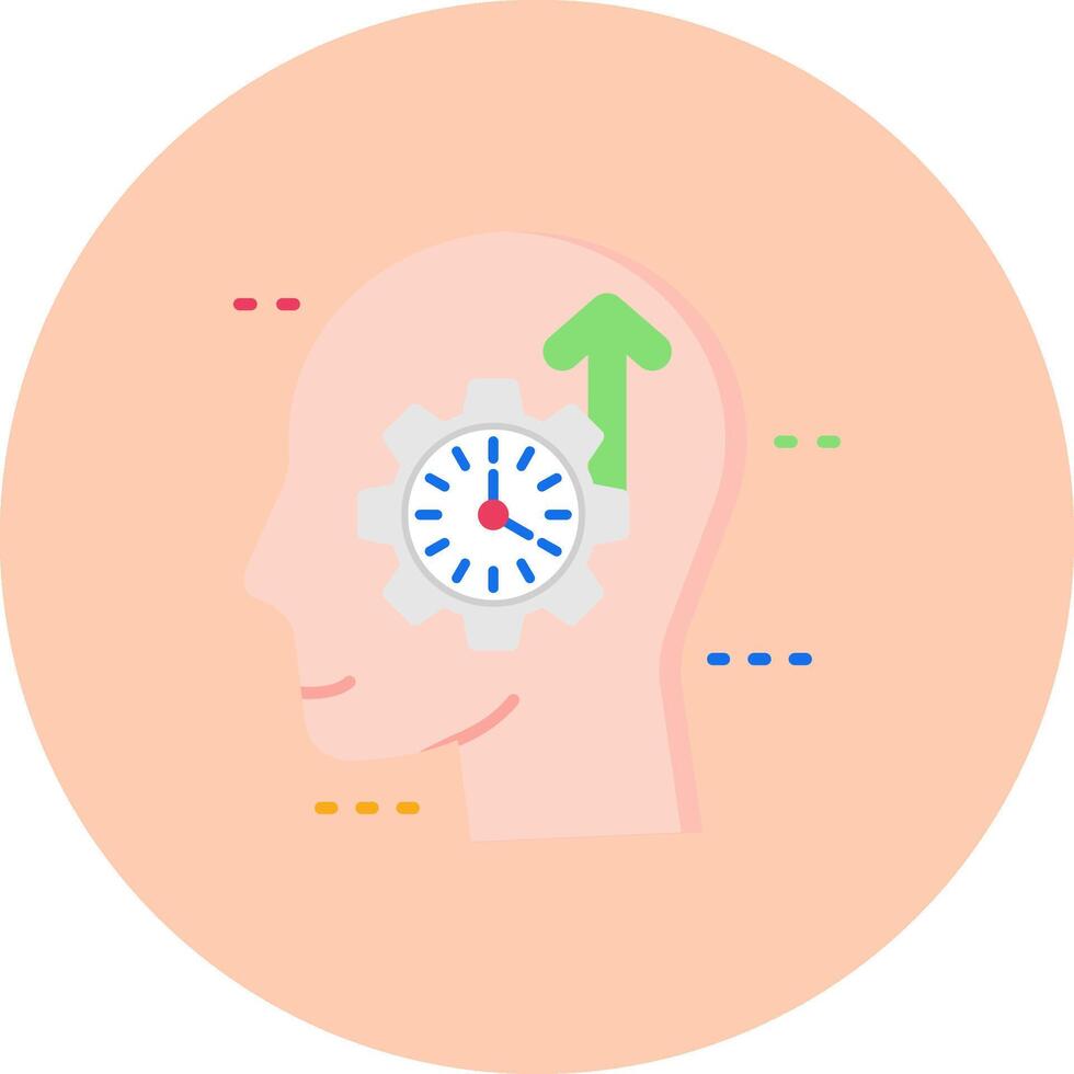 Productivity Flat Circle Icon vector