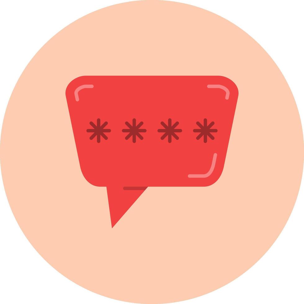 Chat box Flat Circle Icon vector