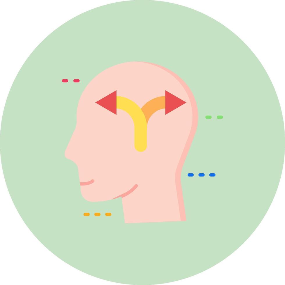 Direction Flat Circle Icon vector