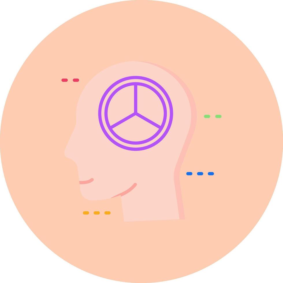 Peace Flat Circle Icon vector