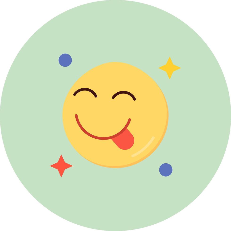 Tongue Flat Circle Icon vector