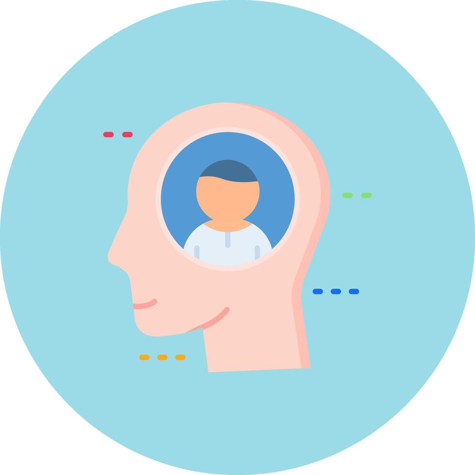 Personality Flat Circle Icon vector