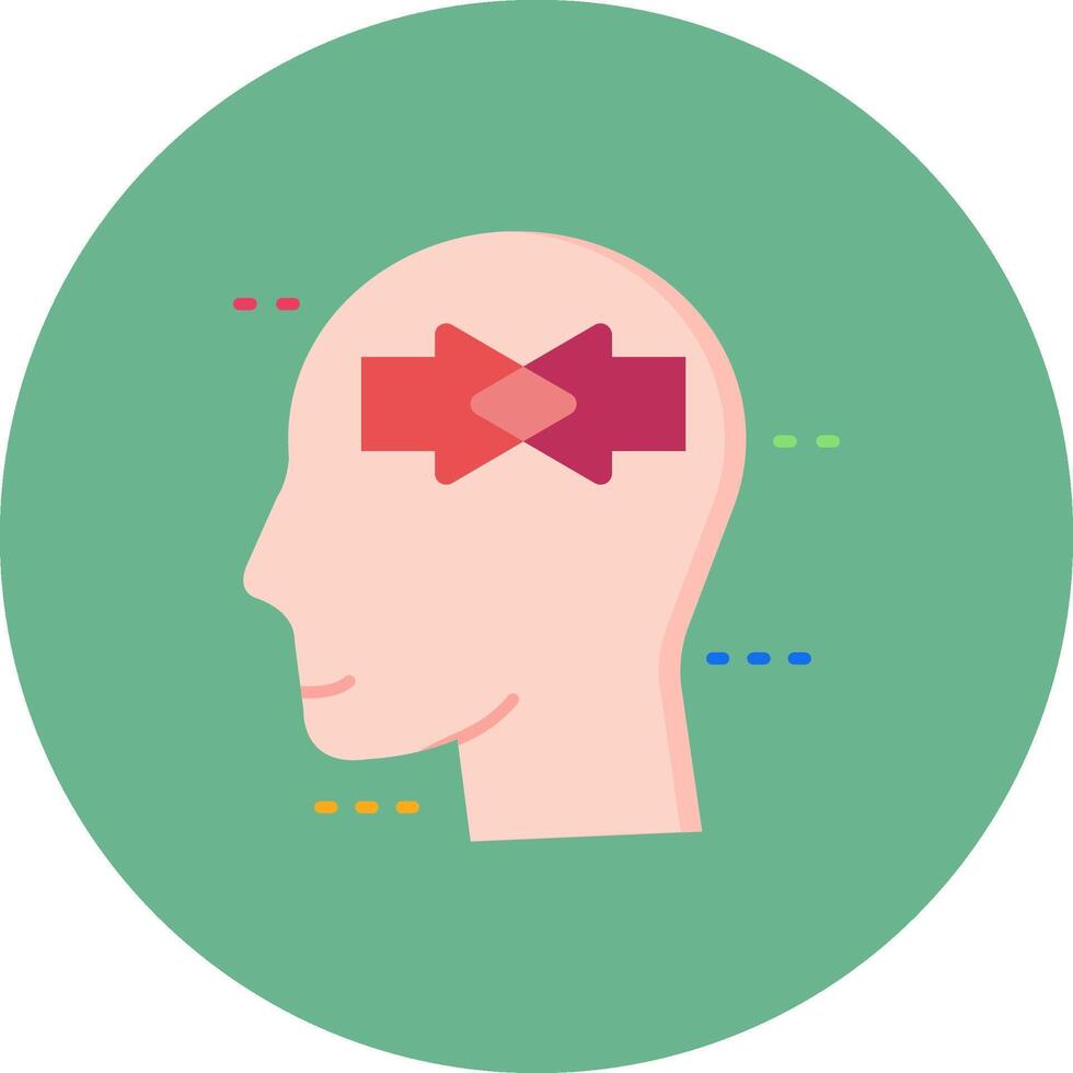 Conflict Flat Circle Icon vector
