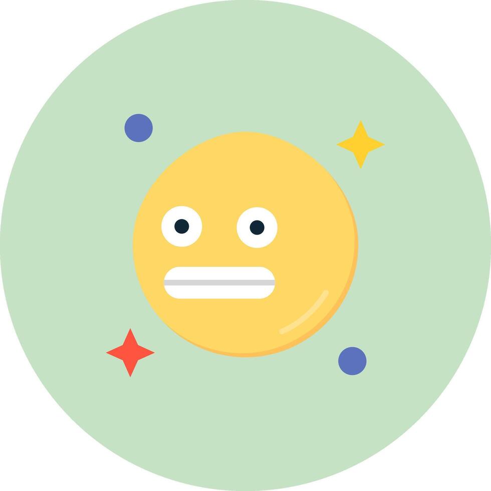 Shocked Flat Circle Icon vector