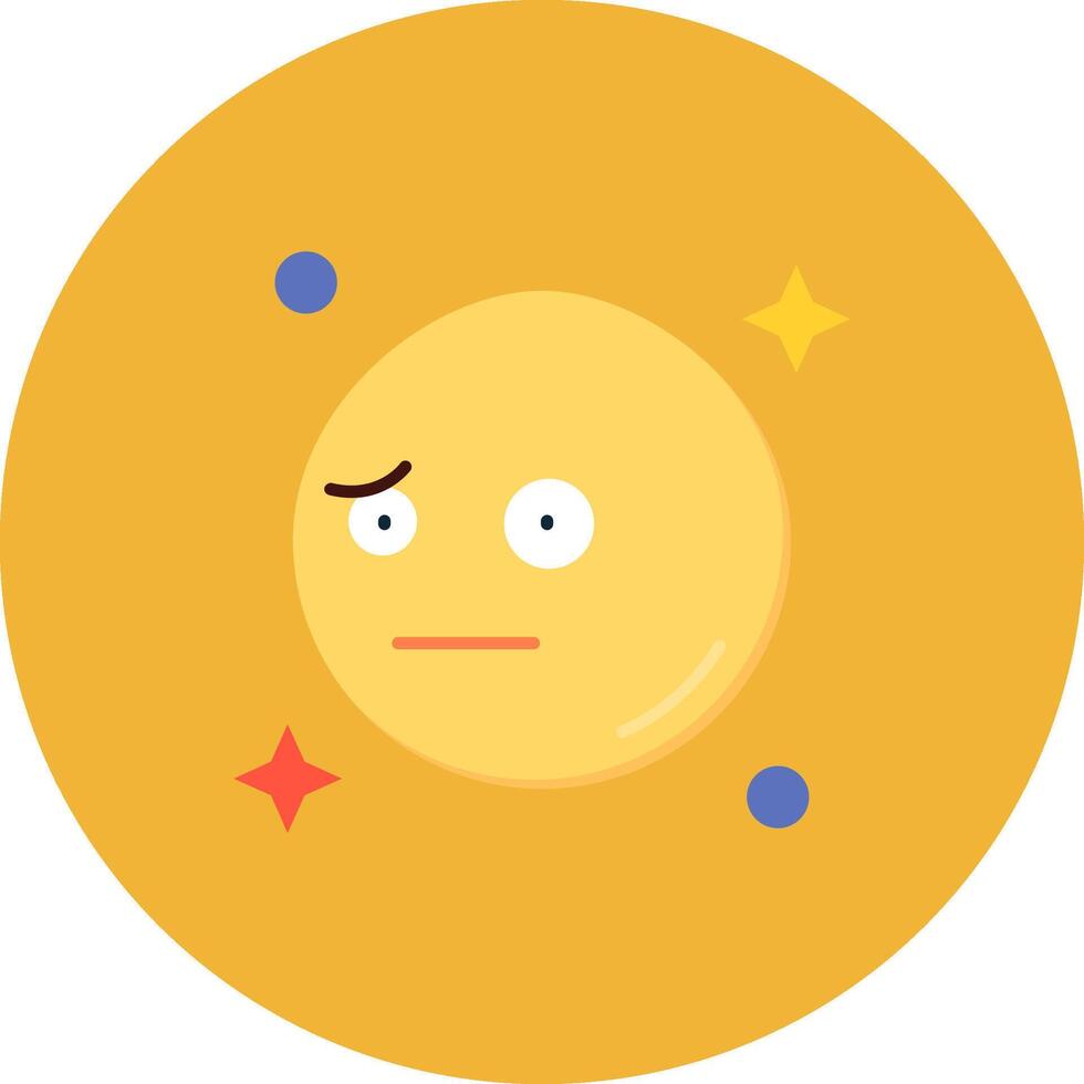 Confused Flat Circle Icon vector