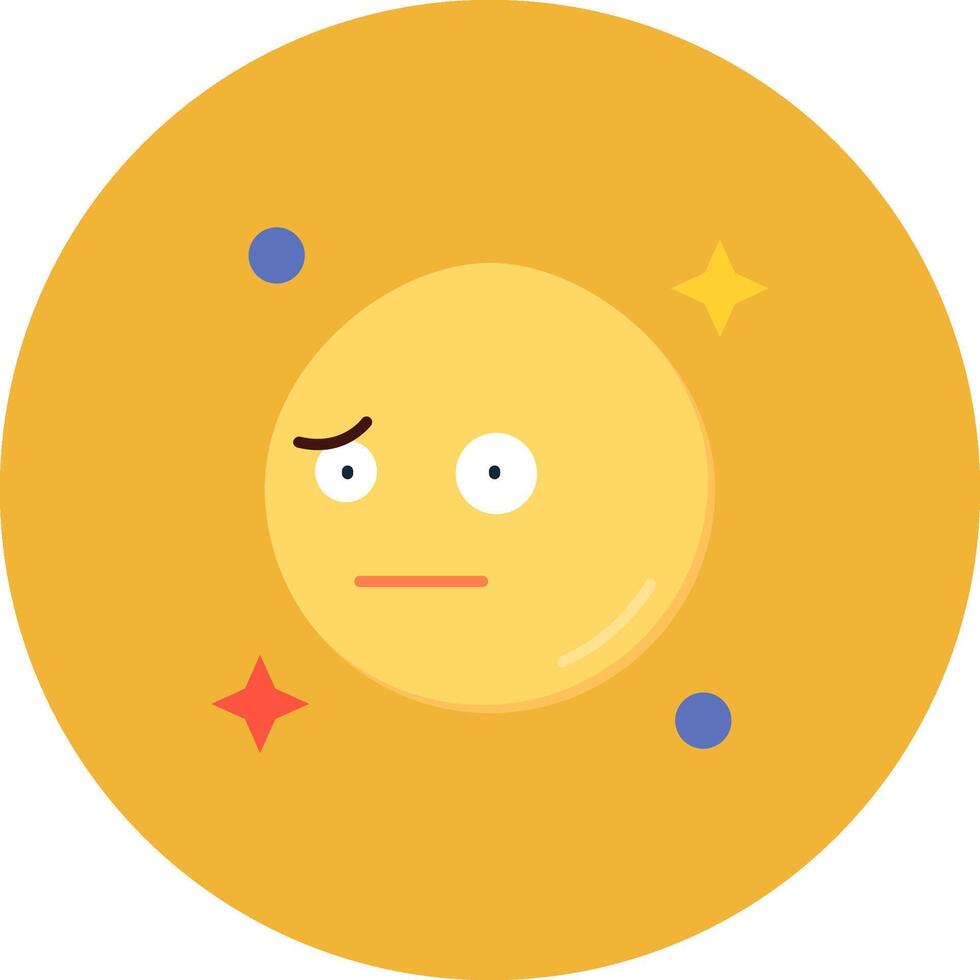 confuso plano circulo icono vector