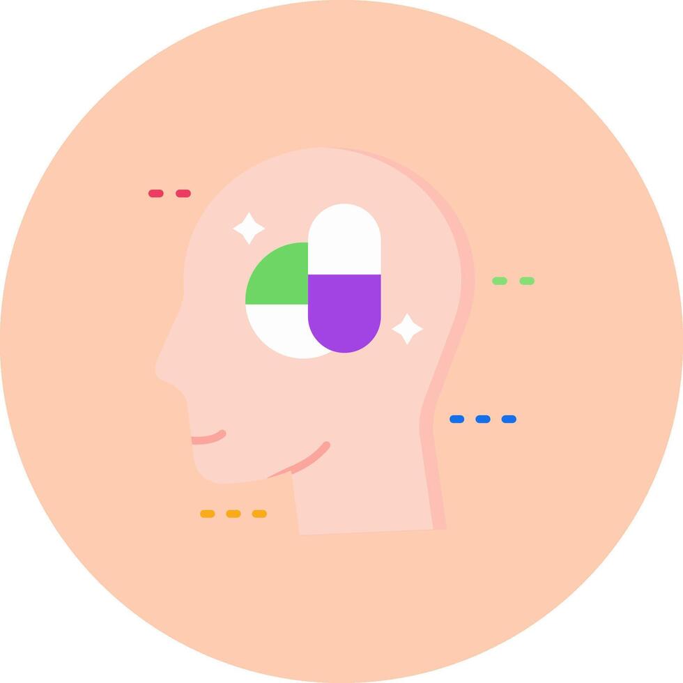 Medication Flat Circle Icon vector