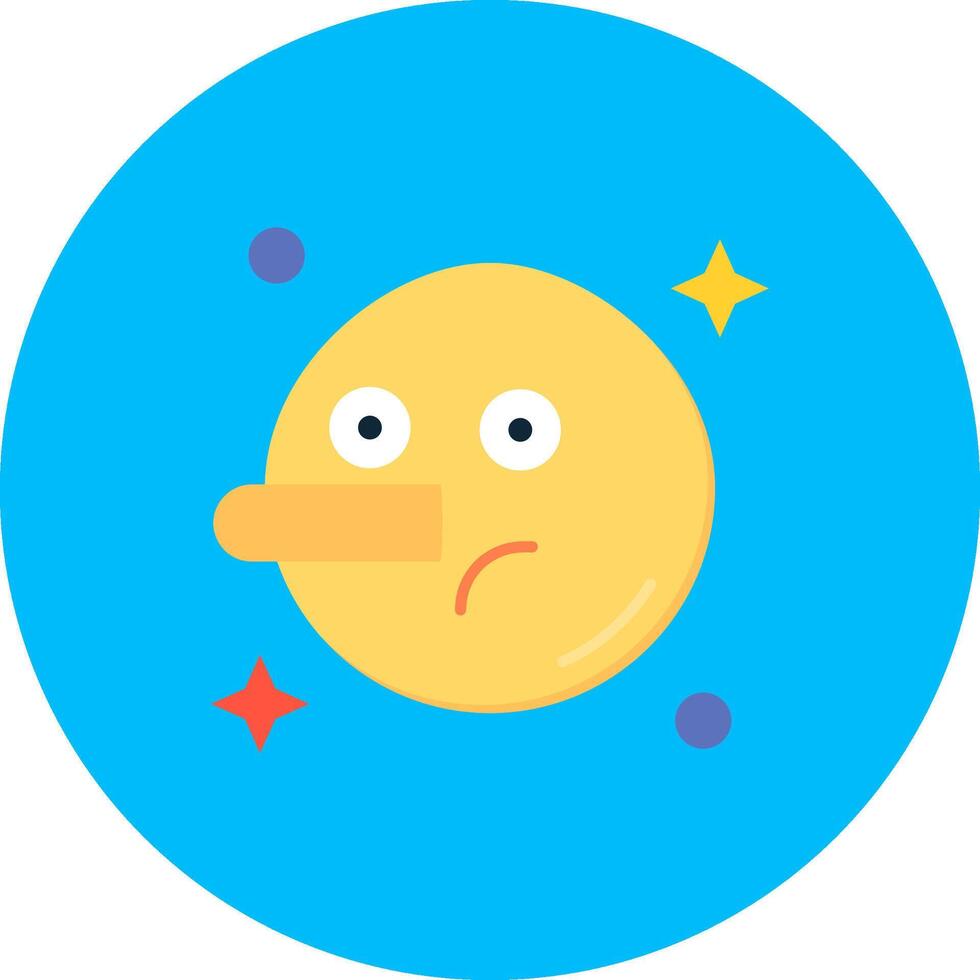 Liar Flat Circle Icon vector