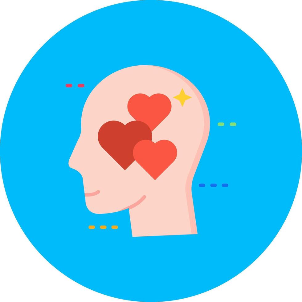 In love Flat Circle Icon vector