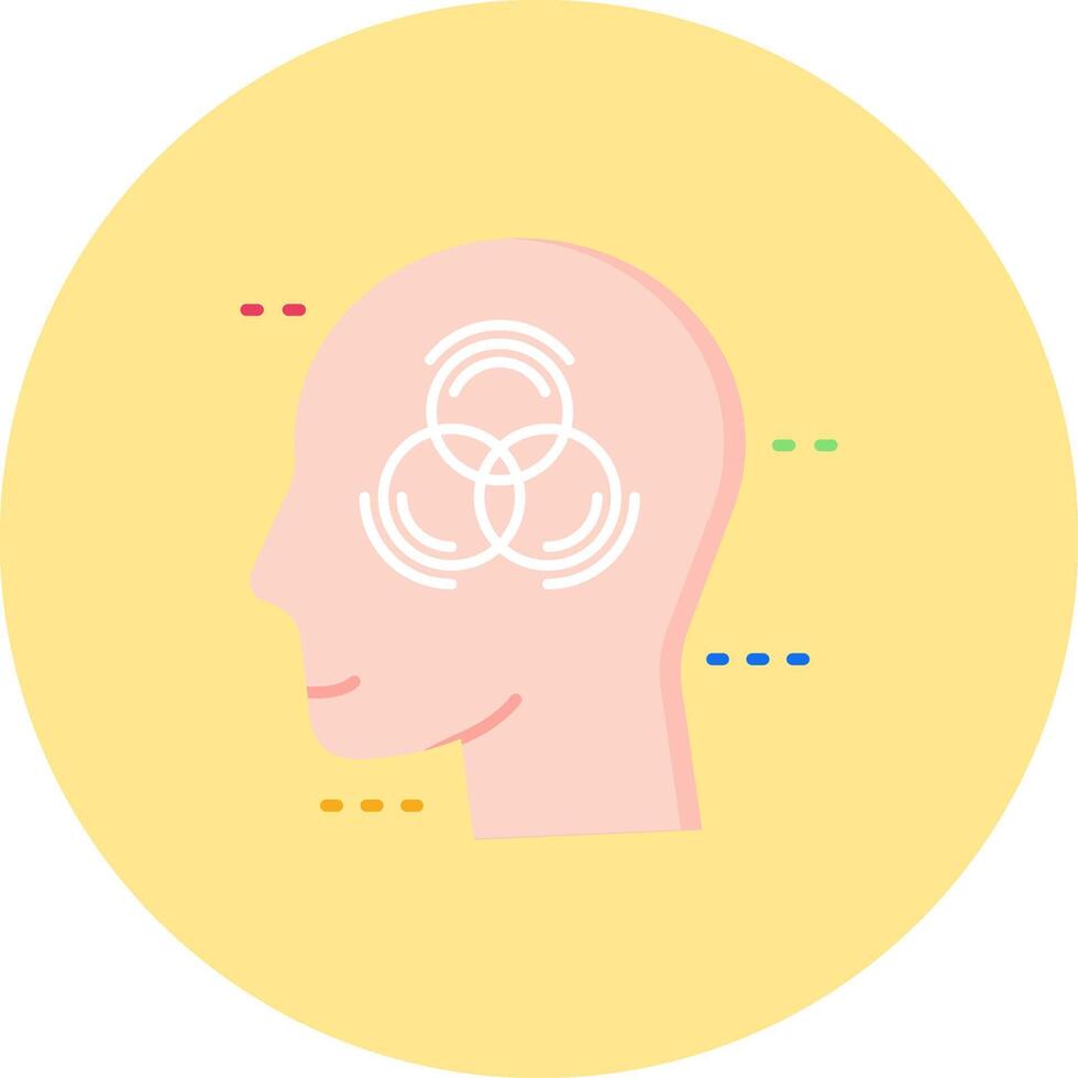 Emotional intelligence Flat Circle Icon vector