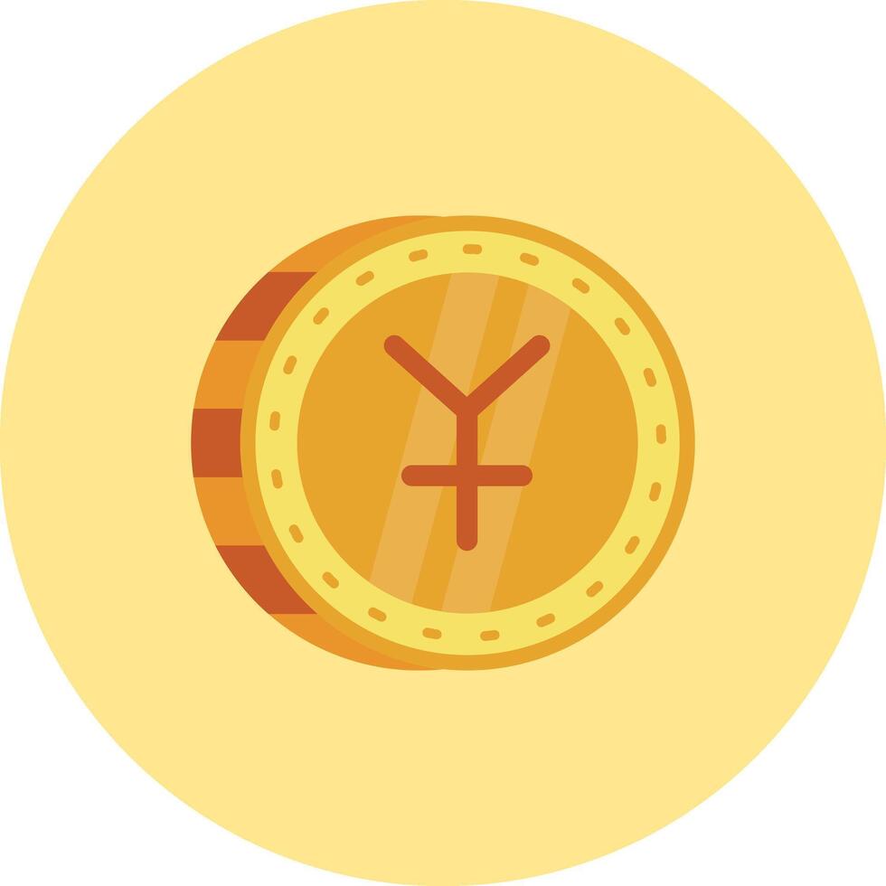 Yuan Flat Circle Icon vector