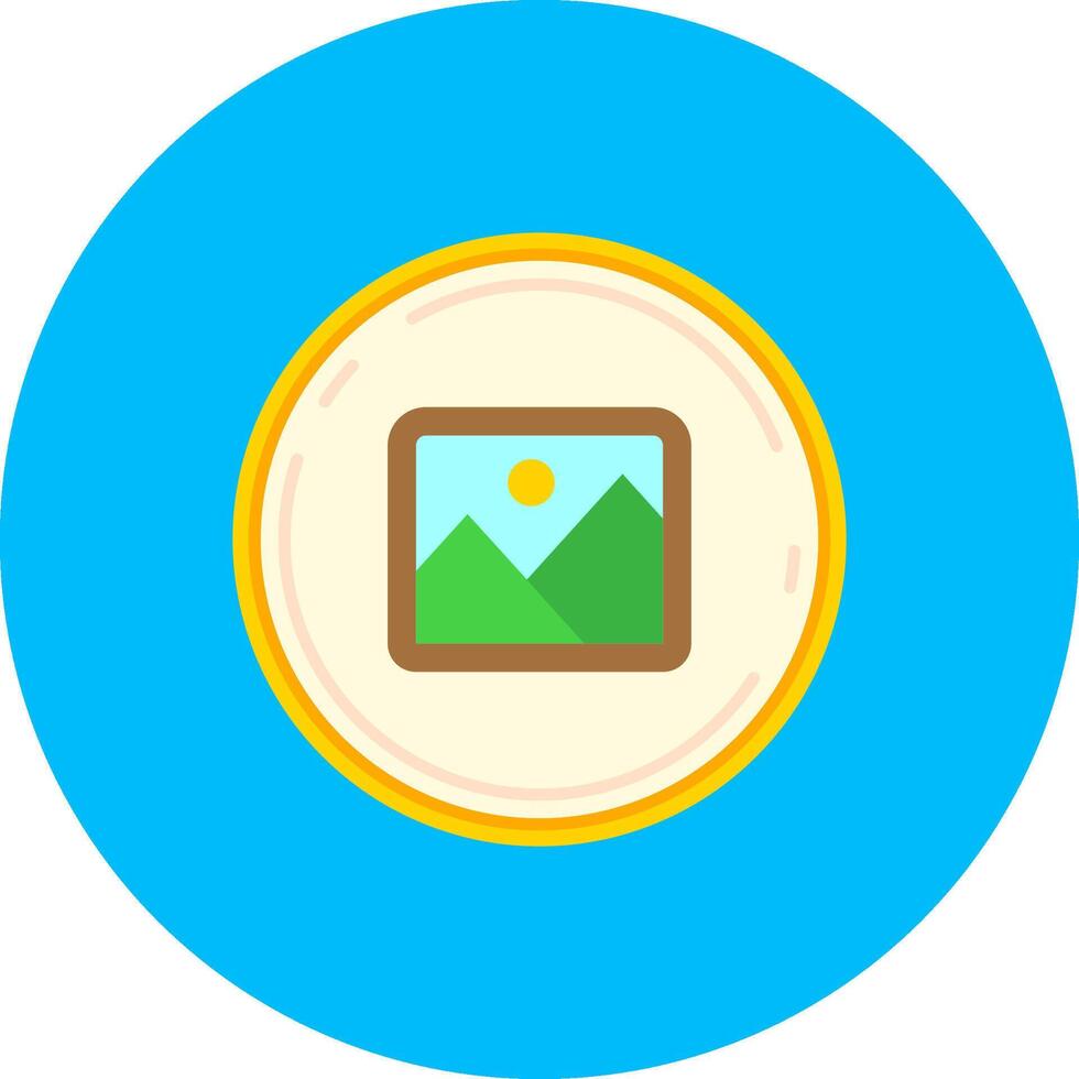 Image Flat Circle Icon vector