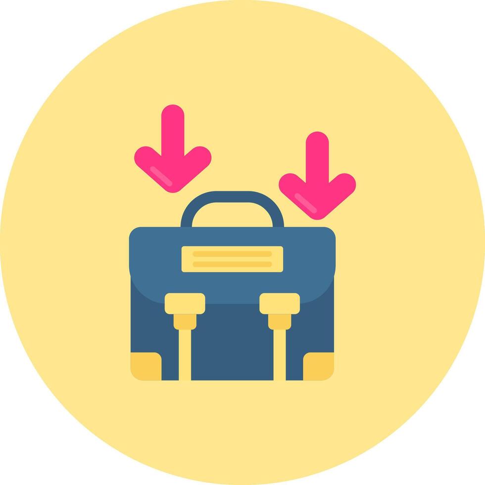 Career path Flat Circle Icon vector