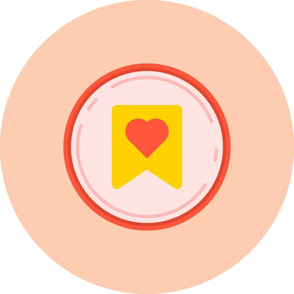 Favourite Flat Circle Icon vector