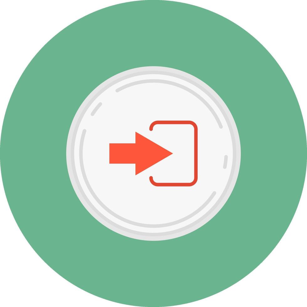 Log in Flat Circle Icon vector
