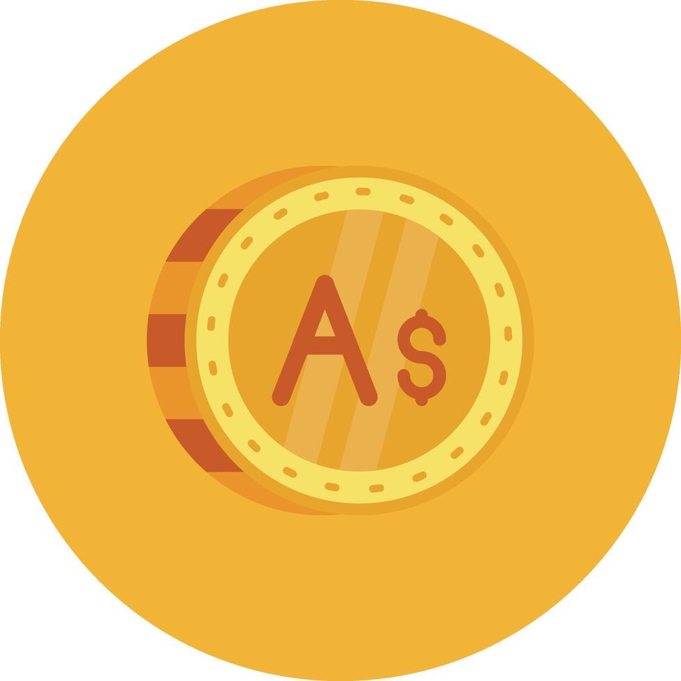 Australian dollar Flat Circle Icon vector
