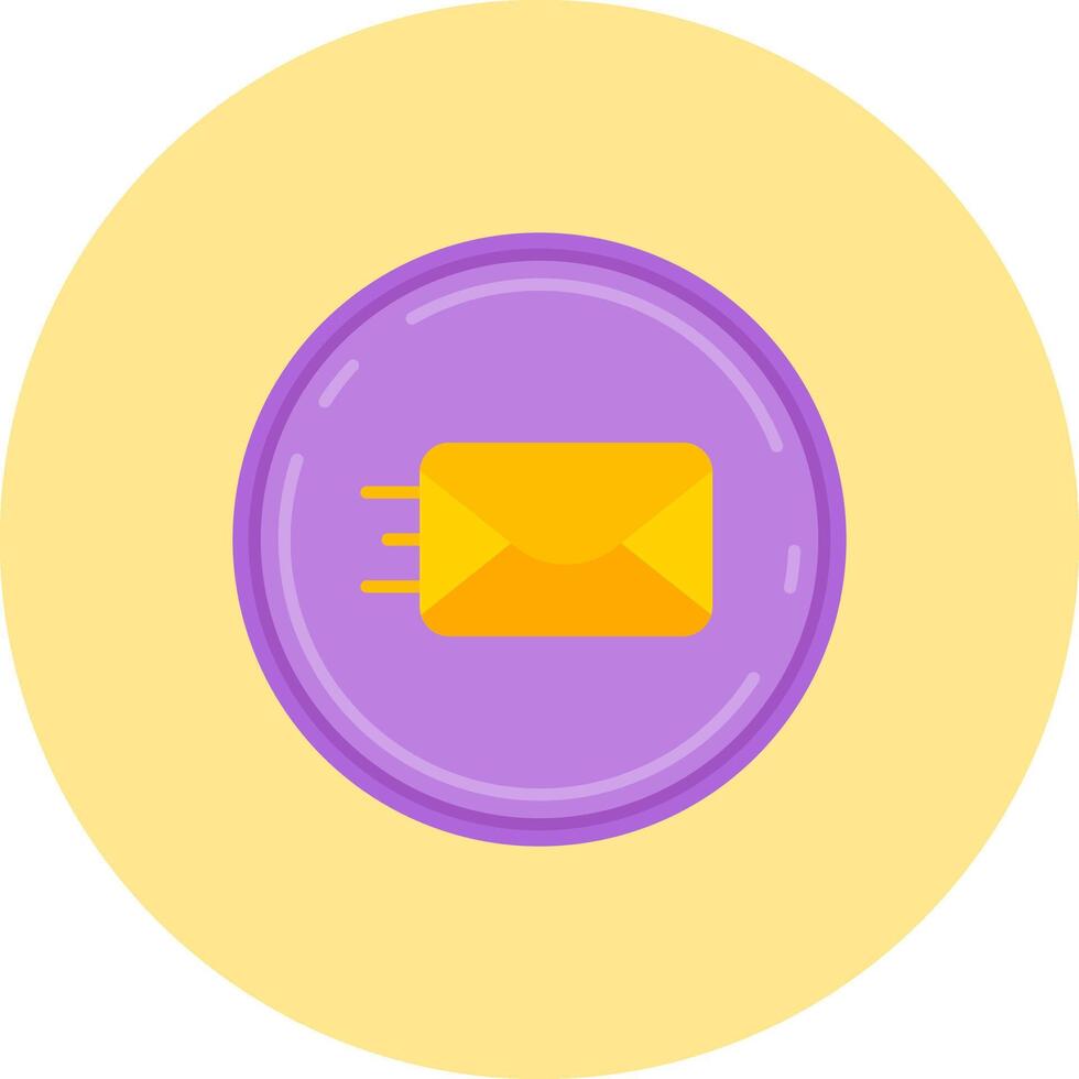 Send Flat Circle Icon vector